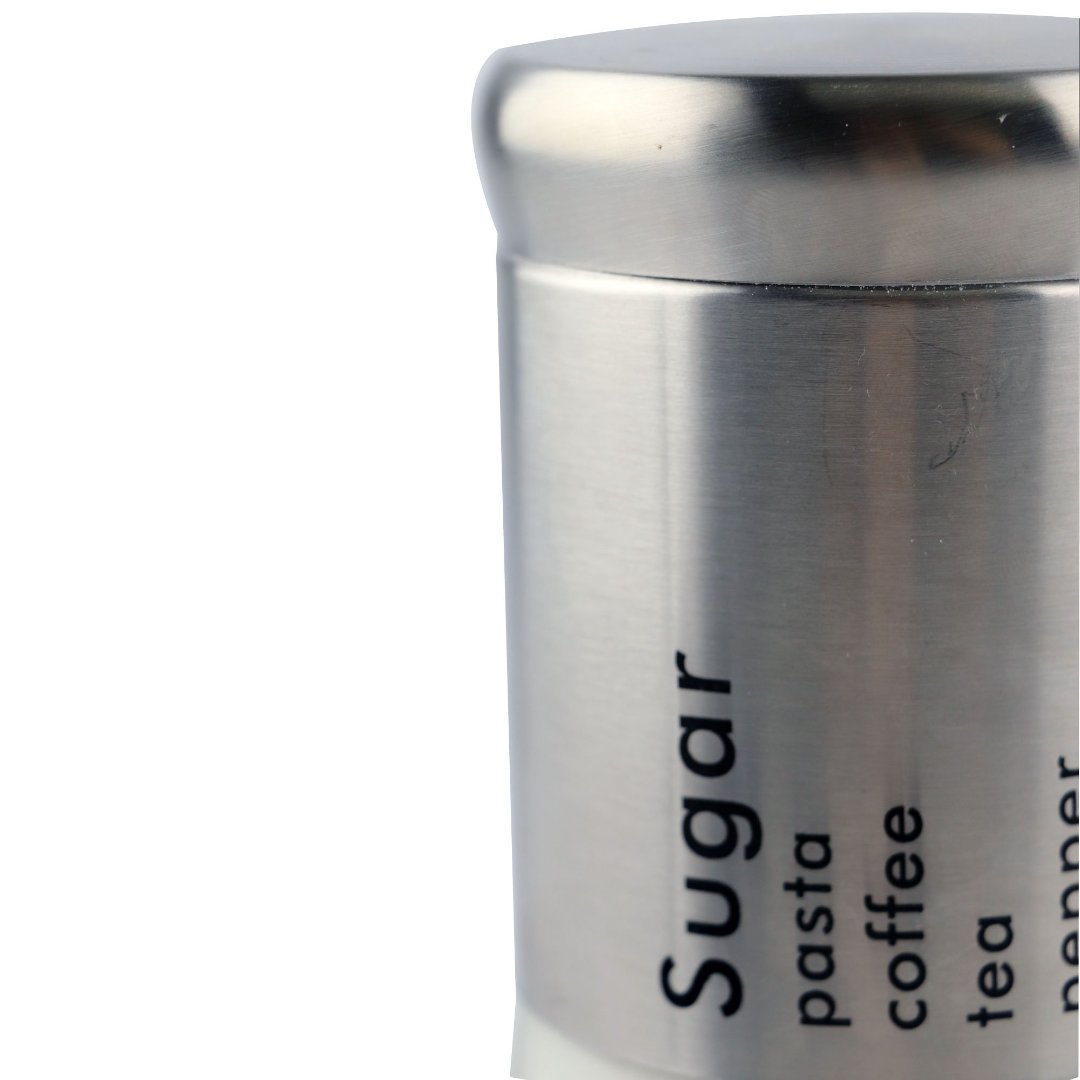 Fotografia para o produto Pote Cylinder para acucar redondo em aco inox 600ml D9,5xA10,5cm