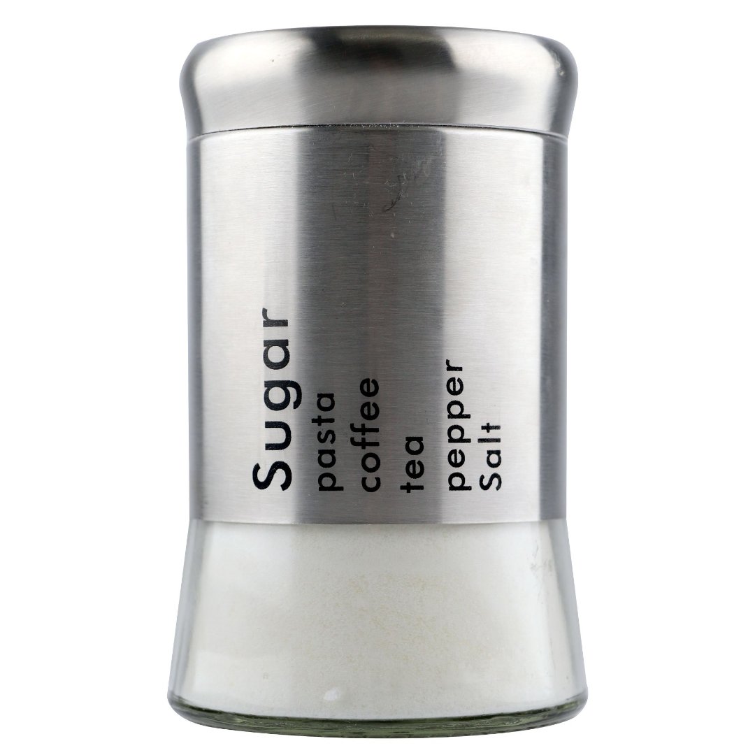 Fotografia para o produto Pote Cylinder para acucar redondo em aco inox 600ml D9,5xA10,5cm