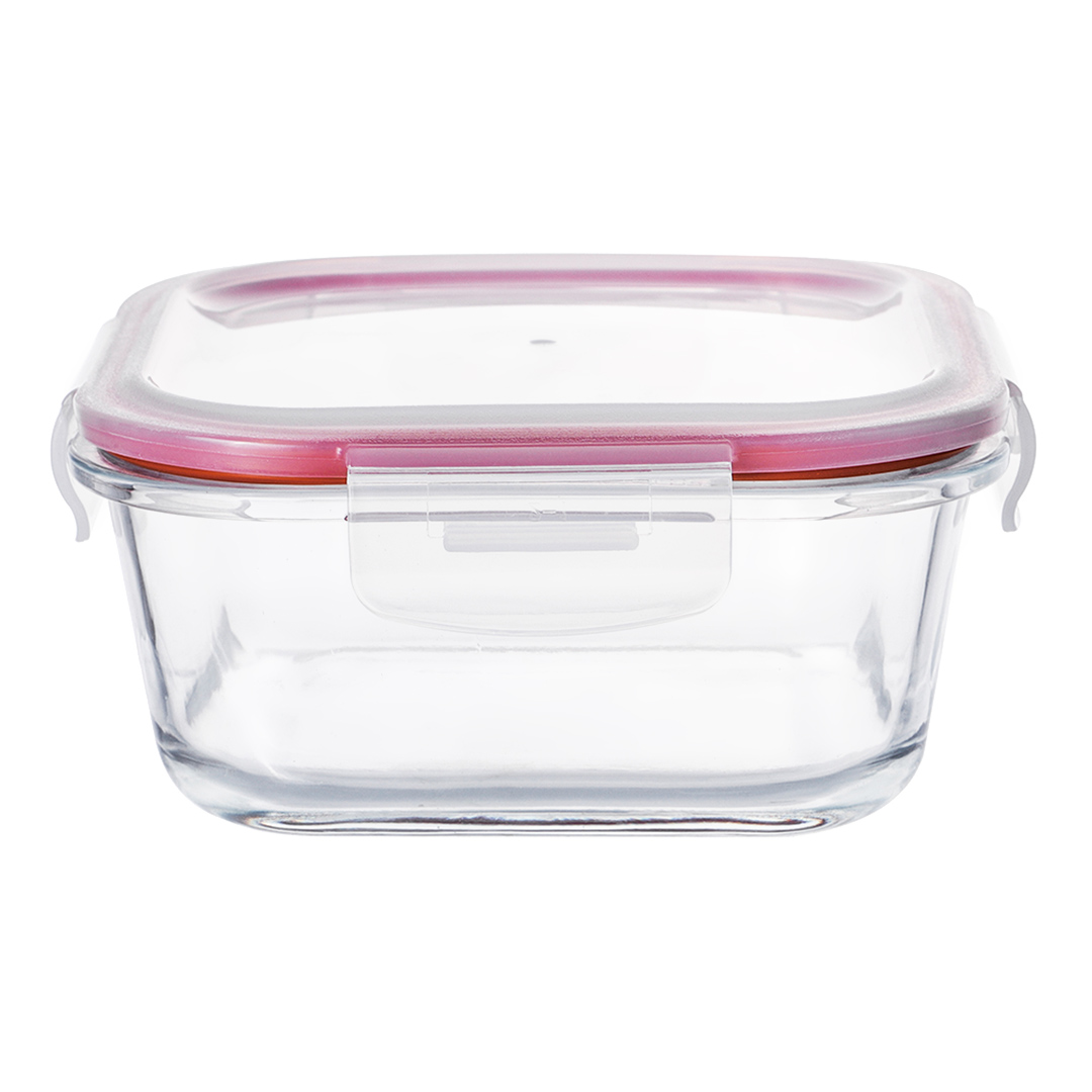 Imagem ilustrativa para Pote hermético quadrado em vidro borossilicato com tampa 1200ml L18xP18xA8cm