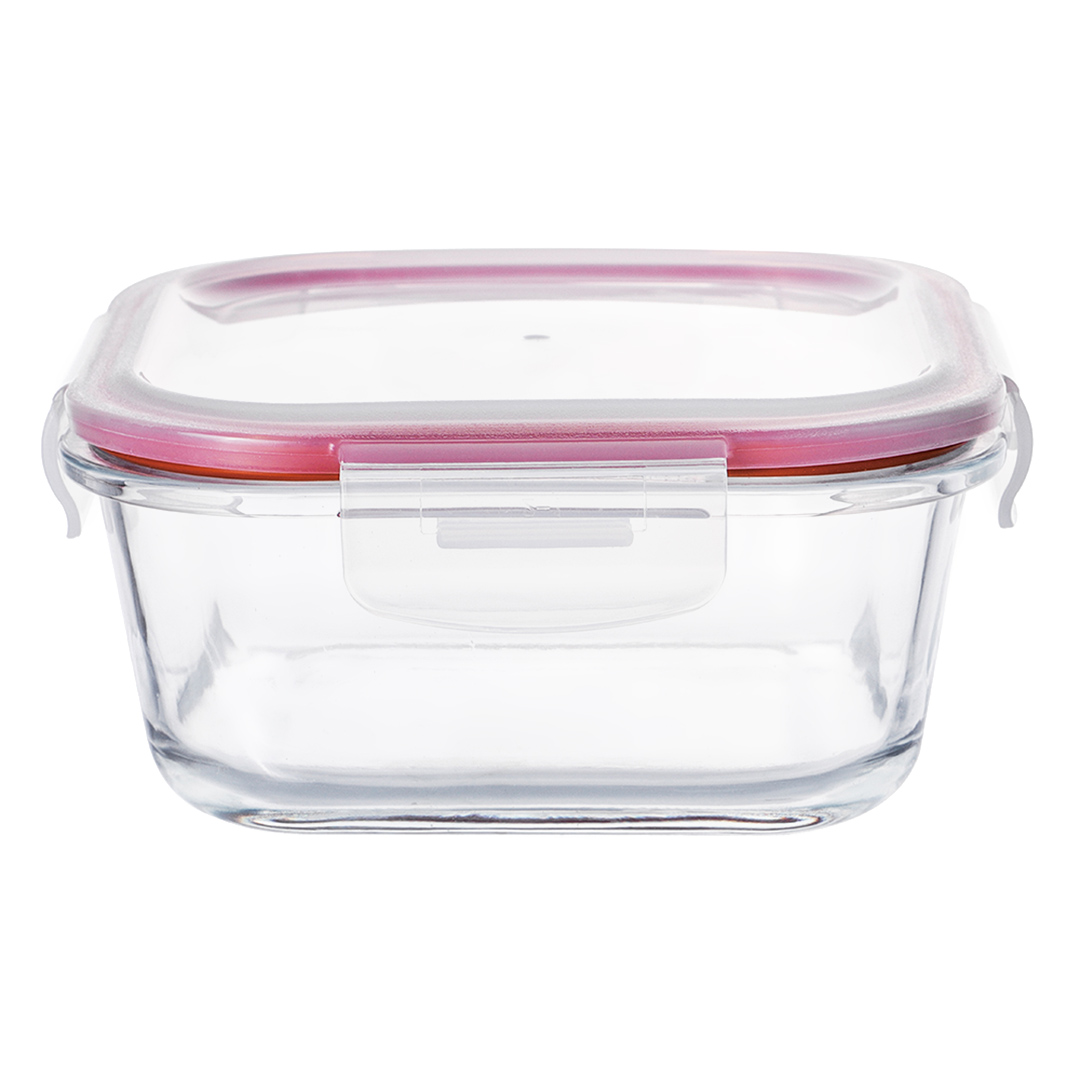 Imagem ilustrativa para Pote hermético quadrado em vidro borossilicato com tampa 800ml L15,8xP15,8xA7cm