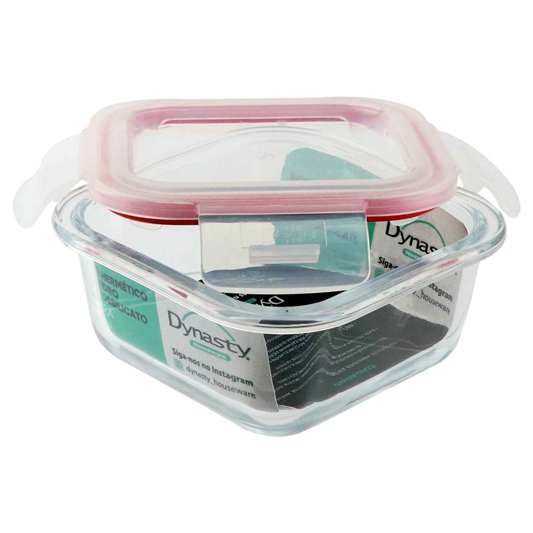 Fotografia para o produto Pote hermético retangular em vidro borossilicato com tampa 1520ml L22xP16,7xA6,5cm