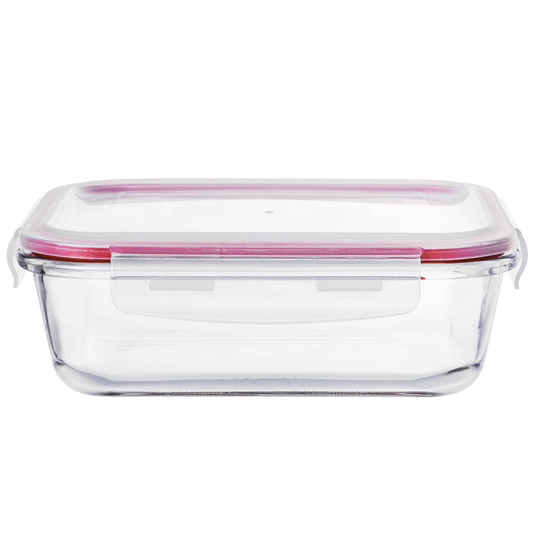 Imagem ilustrativa para Pote hermético retangular em vidro borossilicato com tampa 640ml L18xP14xA6,2cm