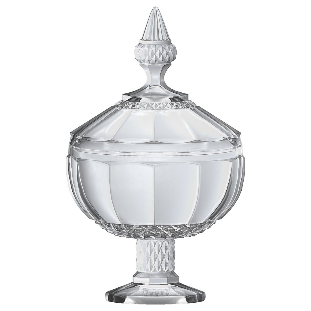 Imagem ilustrativa para Potiche em cristal com pé Ø12xA21,2cm