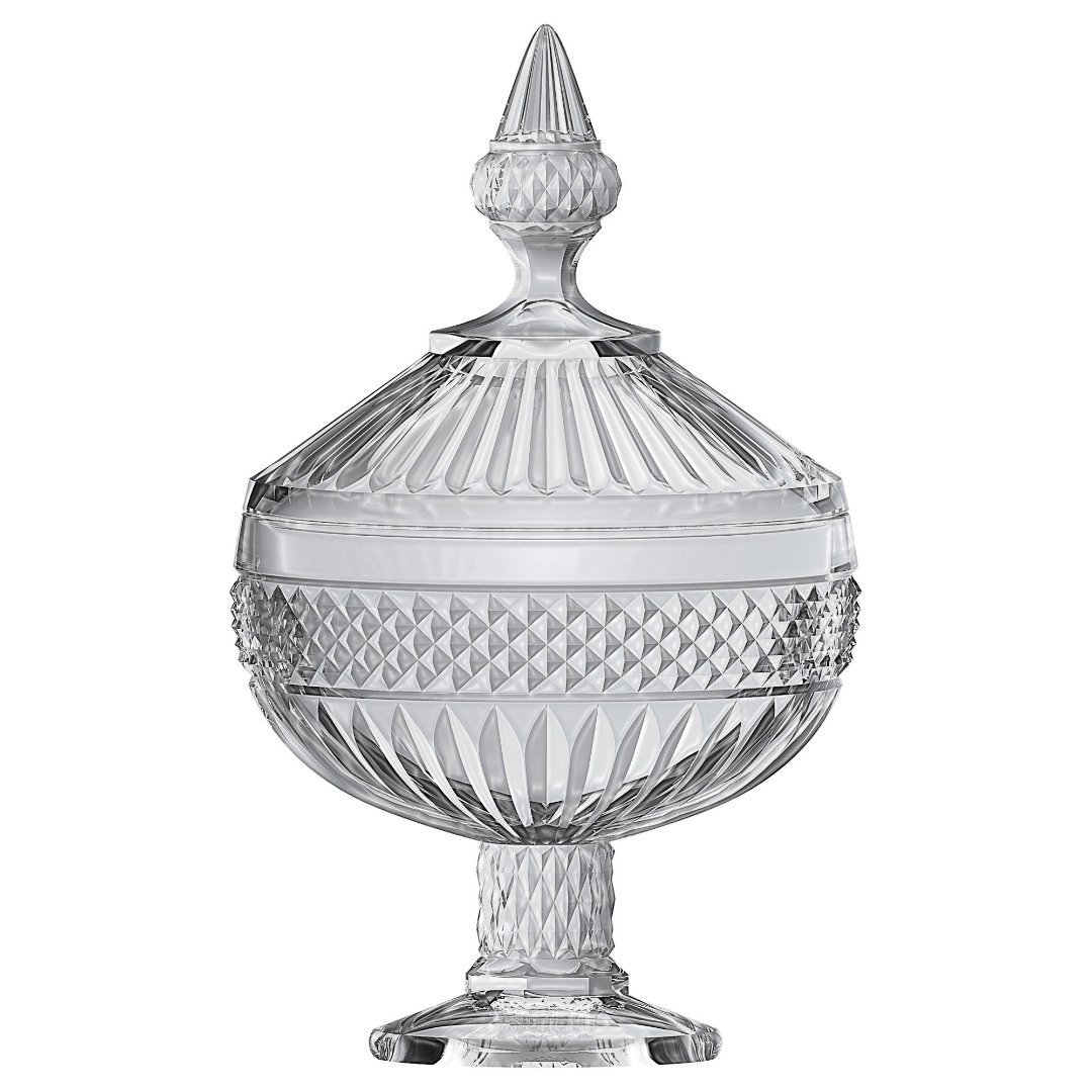 Imagem ilustrativa para Potiche em cristal com pé Ø12xA21,2cm