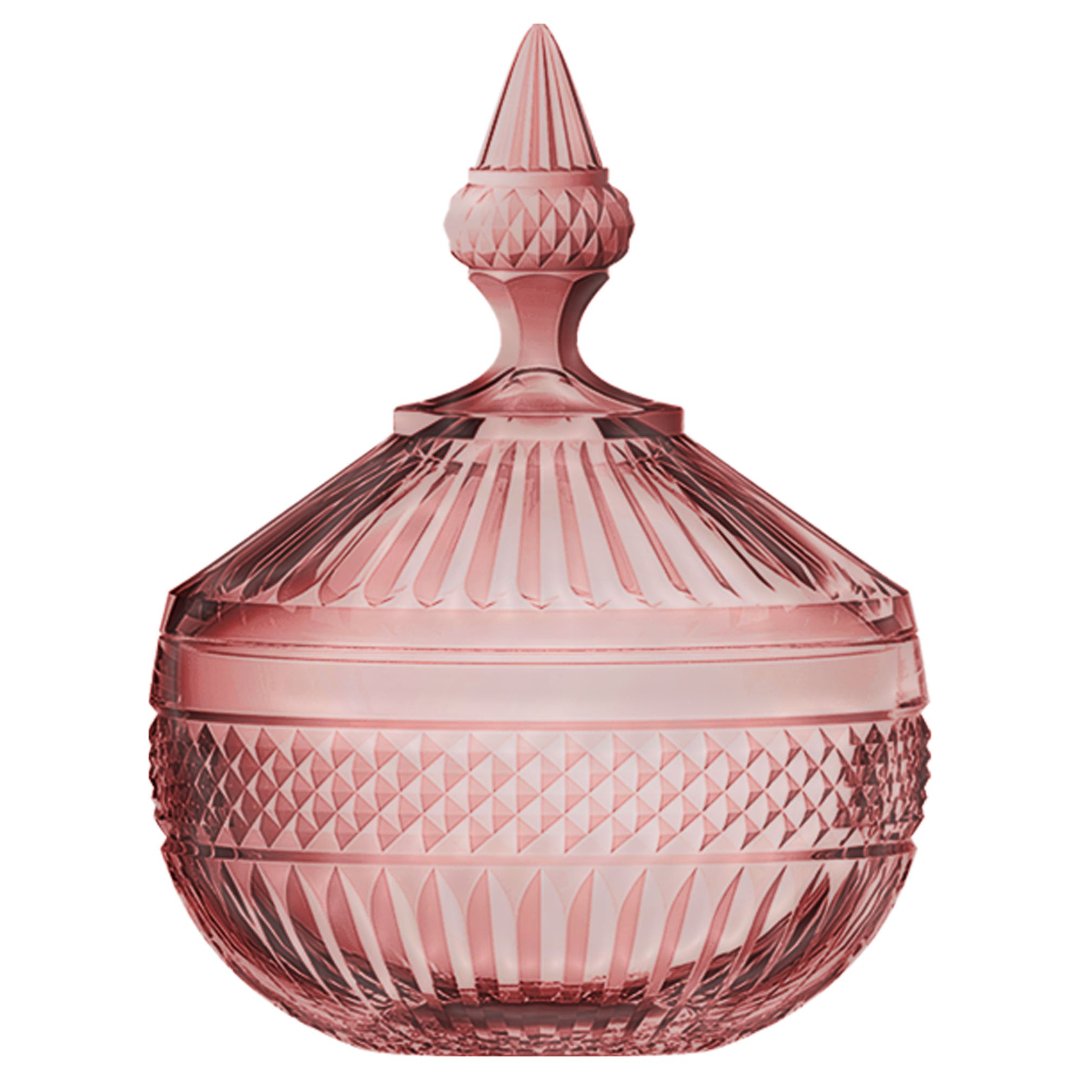 Imagem ilustrativa para Potiche em cristal Ø12xA16,7cm cor rosa