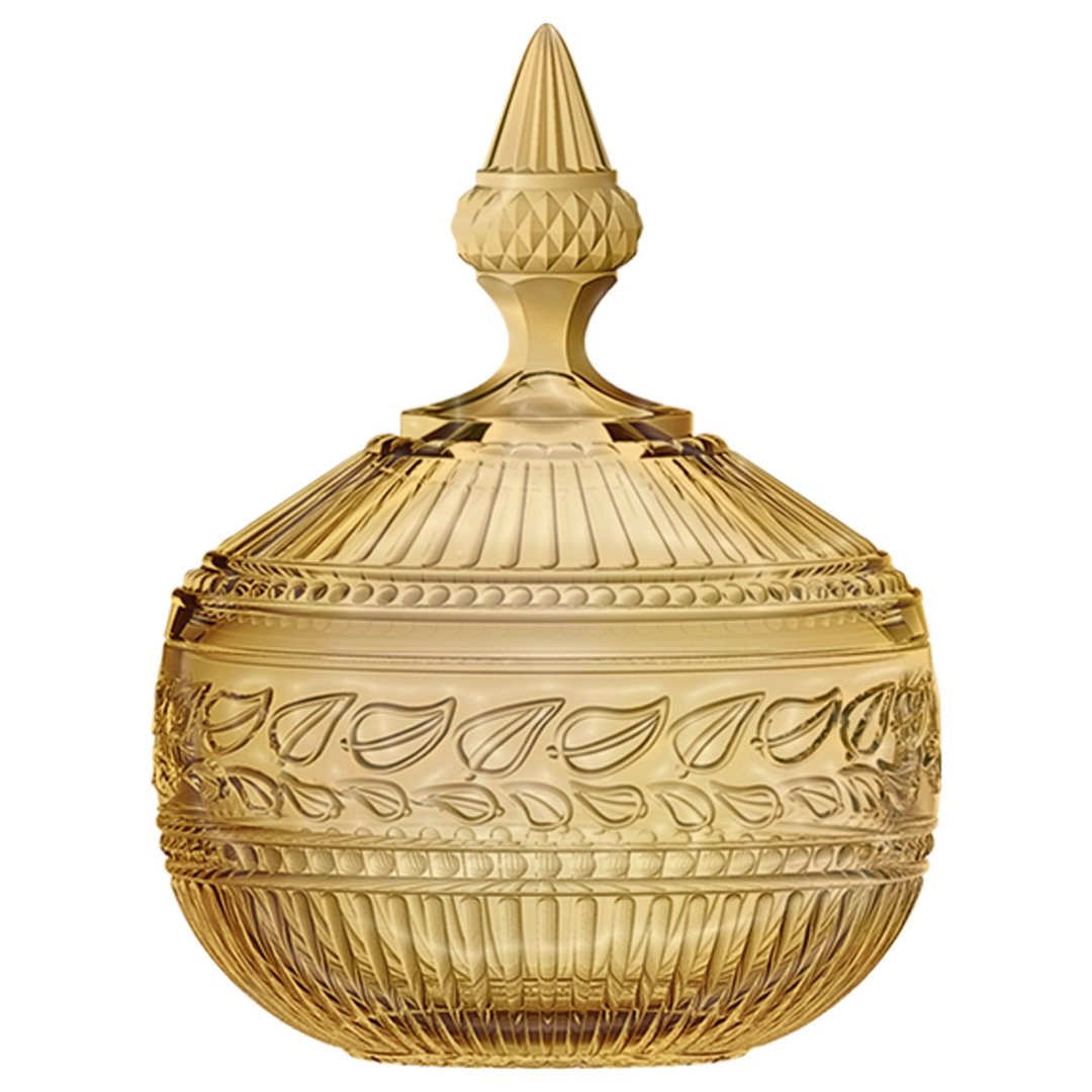 Imagem ilustrativa para Potiche em cristal Ø12xA16,7cm cor âmbar luster