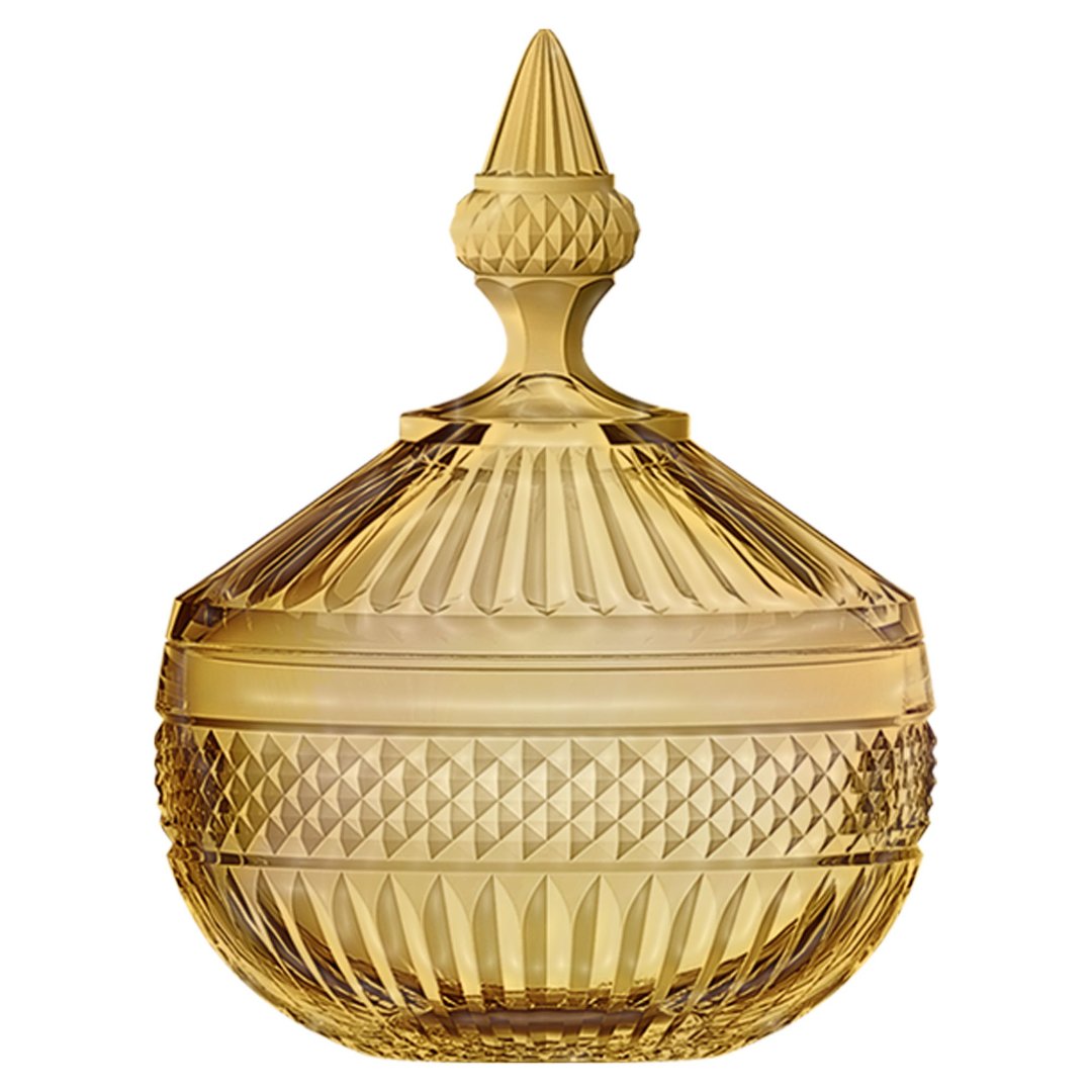 Imagem ilustrativa para Potiche em cristal Ø12xA16,7cm cor âmbar luster