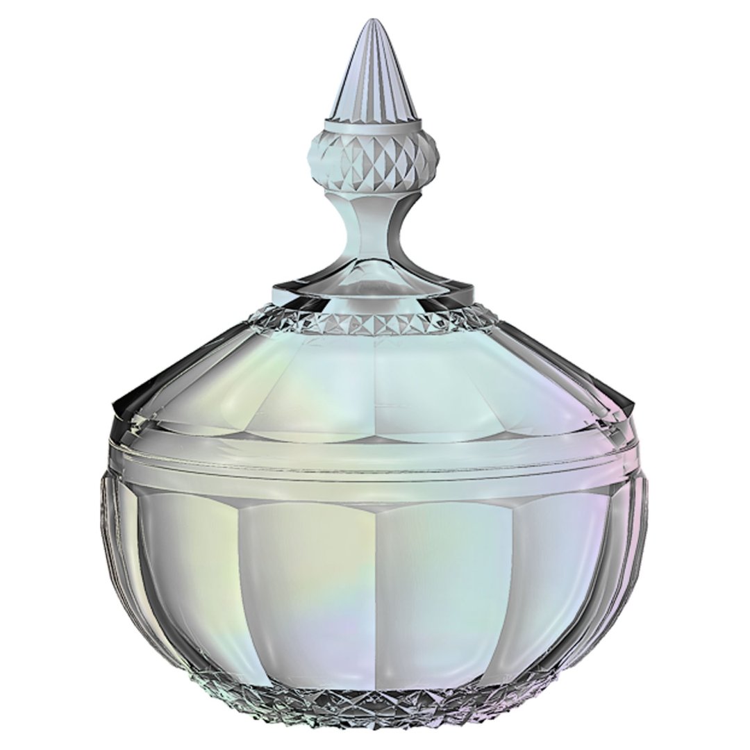 Imagem ilustrativa para Potiche em cristal Ø12xA16,7cm cor furta-cor