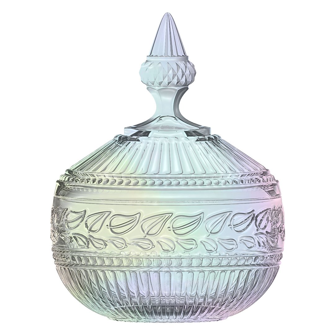 Imagem ilustrativa para Potiche em cristal Ø12xA16,7cm cor furta-cor