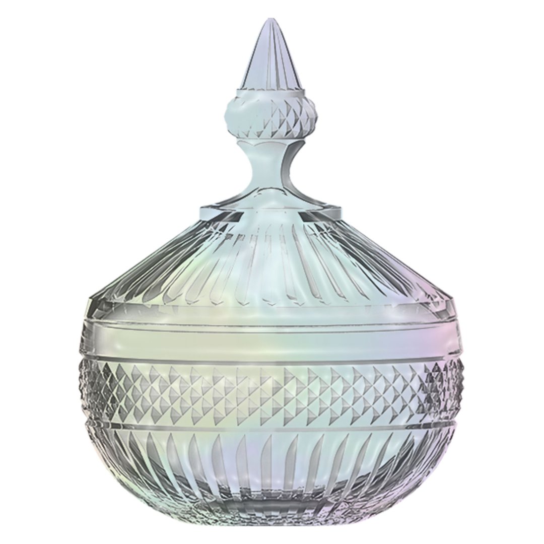 Imagem ilustrativa para Potiche em cristal Ø12xA16,7cm cor furta-cor