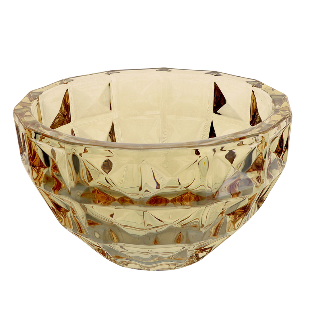 Fotografia para o produto Potiche em cristal Ø17,5xA19,5cm cor âmbar