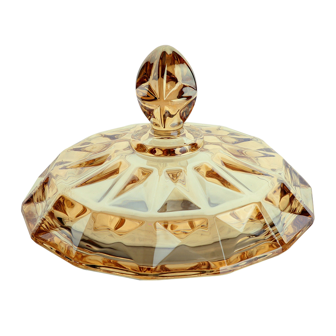 Fotografia para o produto Potiche em cristal Ø17,5xA19,5cm cor âmbar