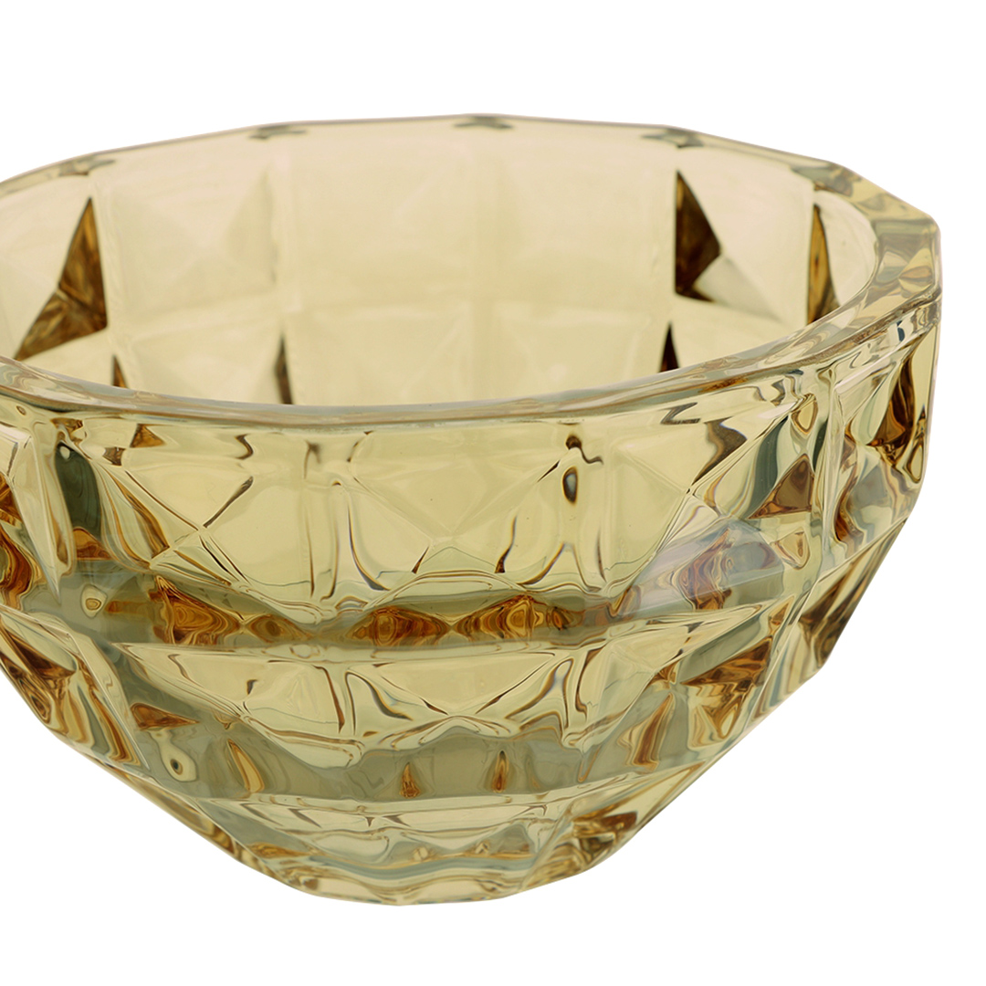 Fotografia para o produto Potiche em cristal Ø17,5xA19,5cm cor âmbar