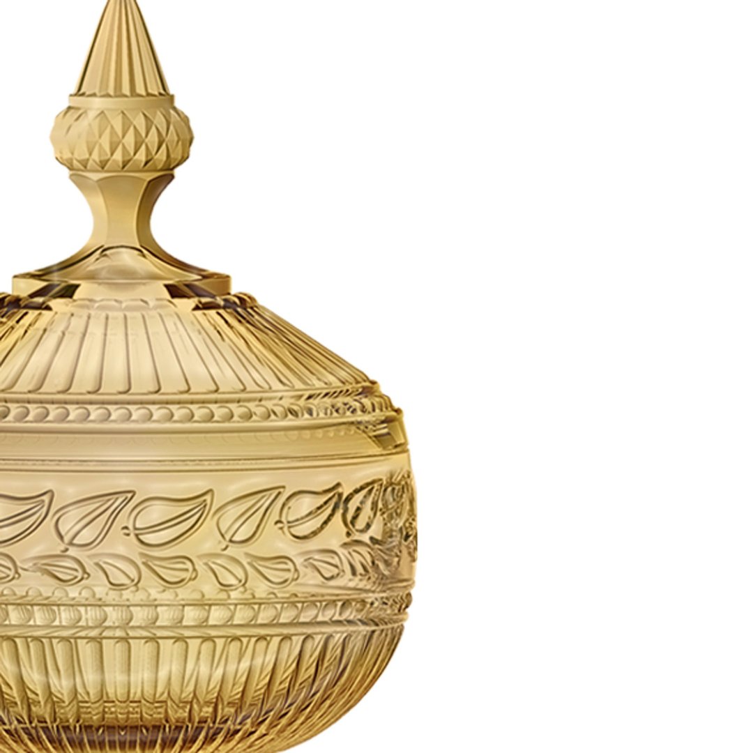 Fotografia para o produto Potiche em cristal Ø12xA16,7cm cor âmbar luster