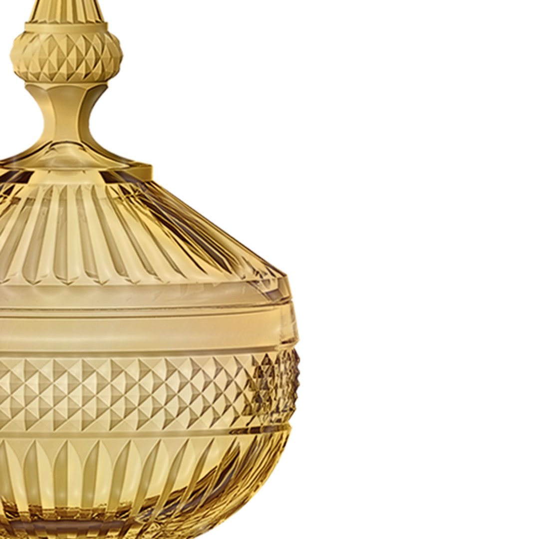 Fotografia para o produto Potiche em cristal Ø12xA16,7cm cor âmbar luster