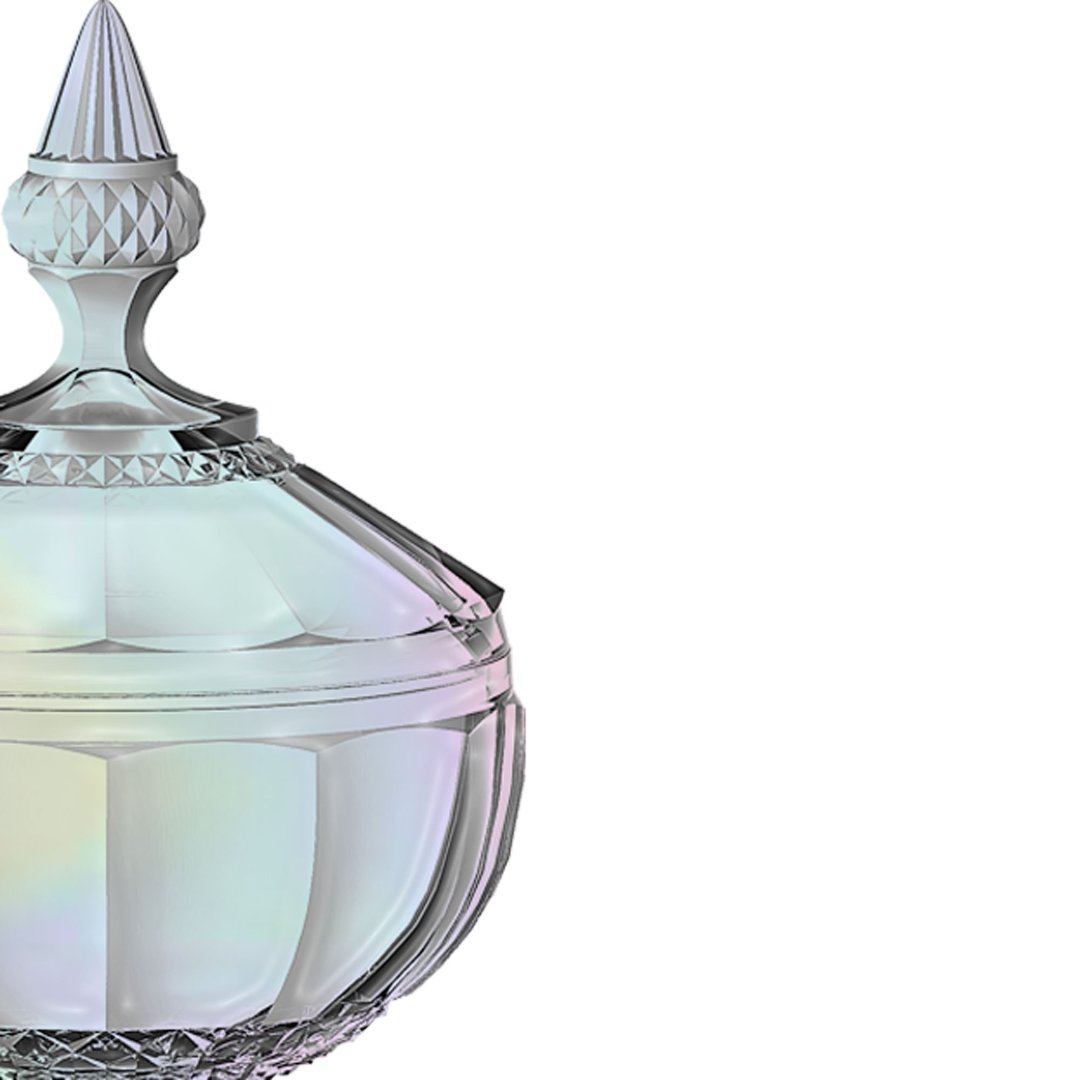 Fotografia para o produto Potiche em cristal Ø12xA16,7cm cor furta-cor