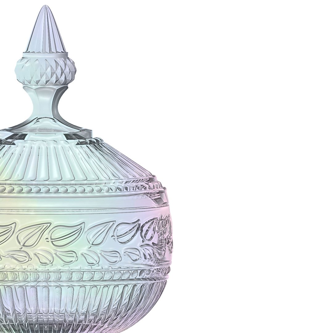 Fotografia para o produto Potiche em cristal Ø12xA16,7cm cor furta-cor