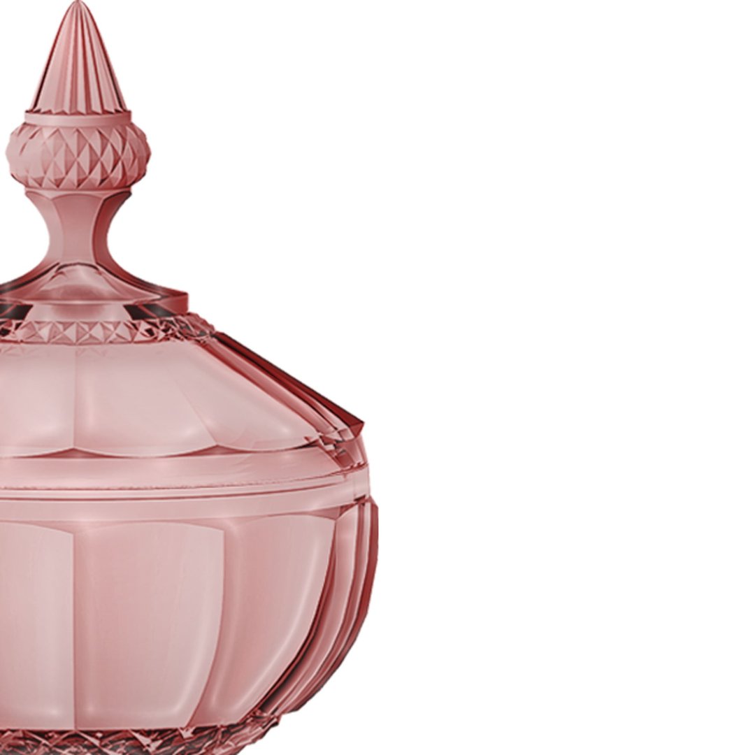 Fotografia para o produto Potiche em cristal Ø12xA16,7cm cor rosa