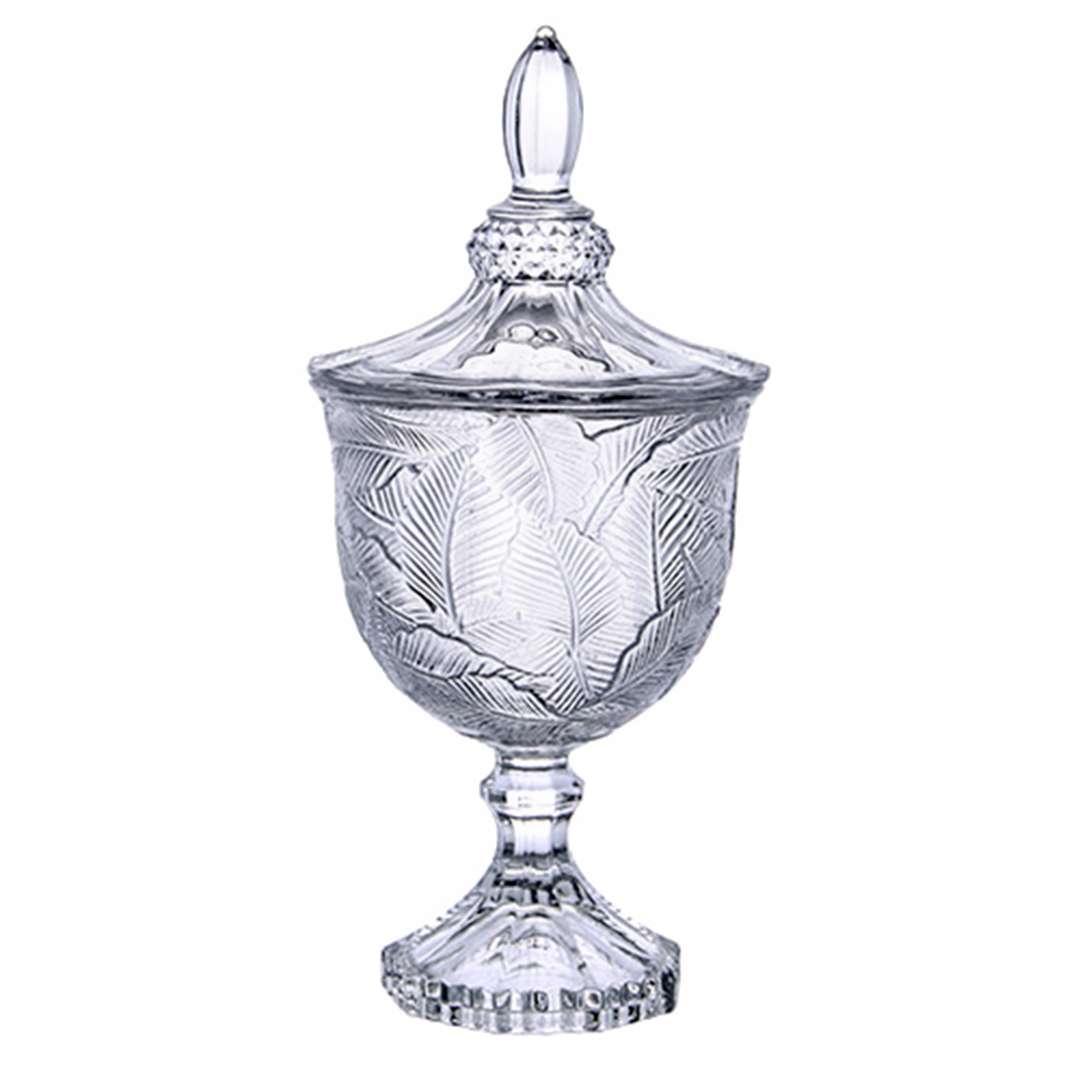 Imagem ilustrativa para Potiche em cristal com pé Ø11xA24,5cm