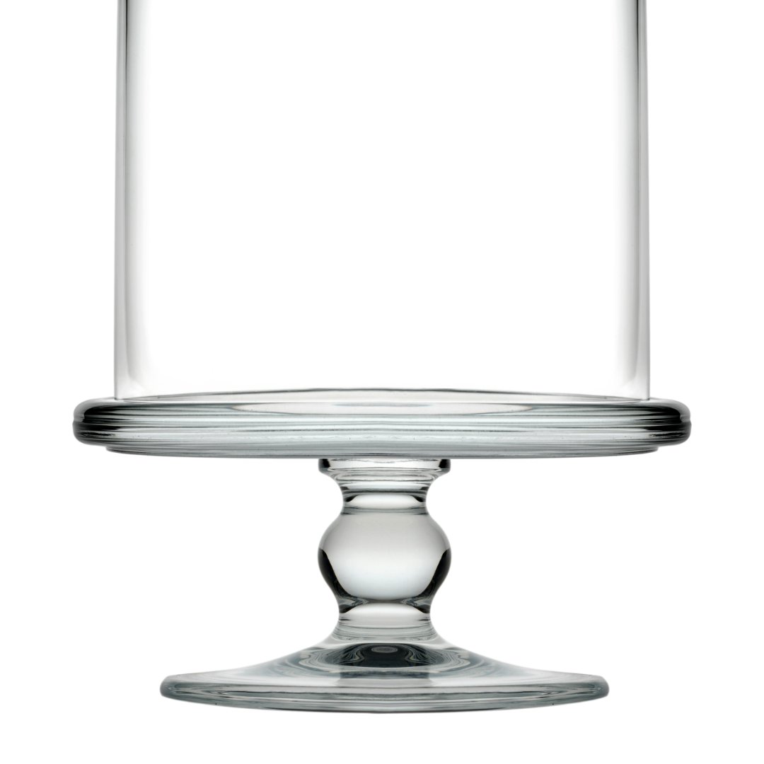 Fotografia para o produto Prato Midi para bolo em vidro com pé e tampa Ø12,5xA23cm