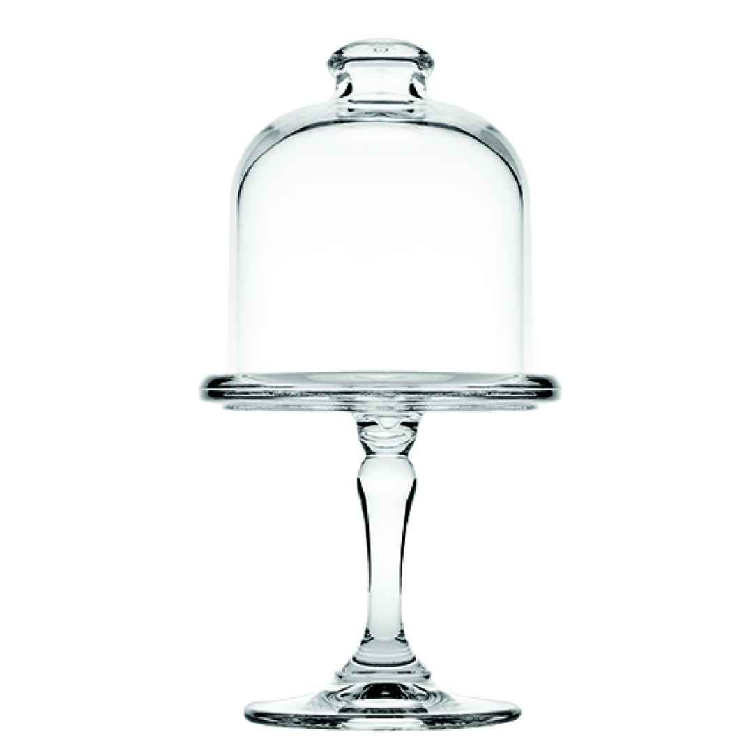 Fotografia para o produto Prato para bolo com pé e tampa em vidro Ø9,5xA18cm
