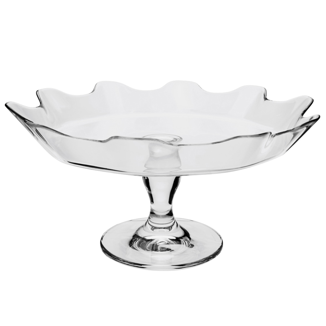 Imagem ilustrativa para Prato para bolo em vidro com pé Ø32xA15cm