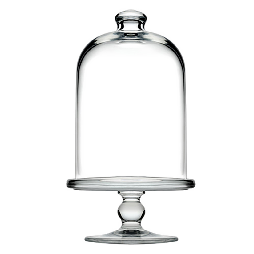 Fotografia para o produto Prato Midi para bolo em vidro com pé e tampa Ø12,5xA23cm