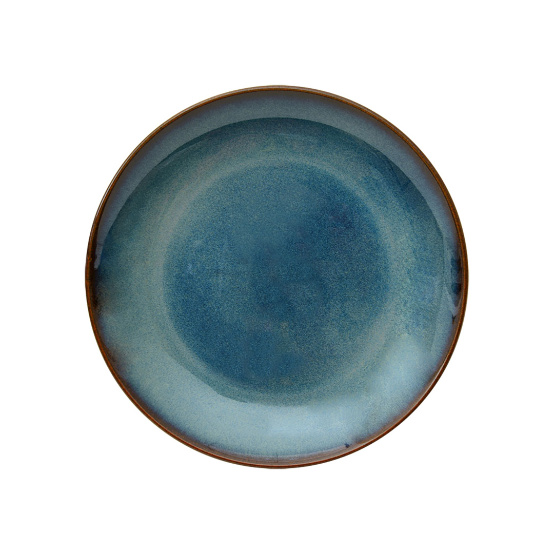 Imagem ilustrativa para Prato para sobremesa em faiança Ø20,5cm cor azul