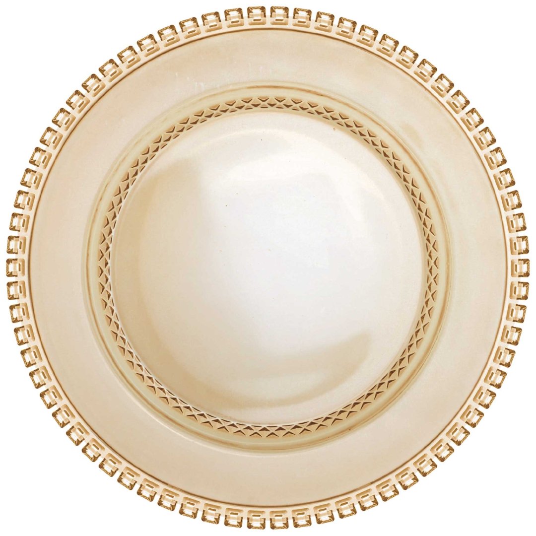 Imagem ilustrativa para Prato raso em cristal Ø27cm cor âmbar luster