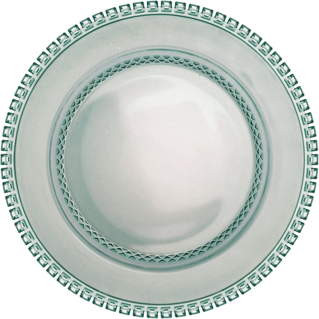 Imagem ilustrativa para Prato raso em cristal Ø27cm cor verde