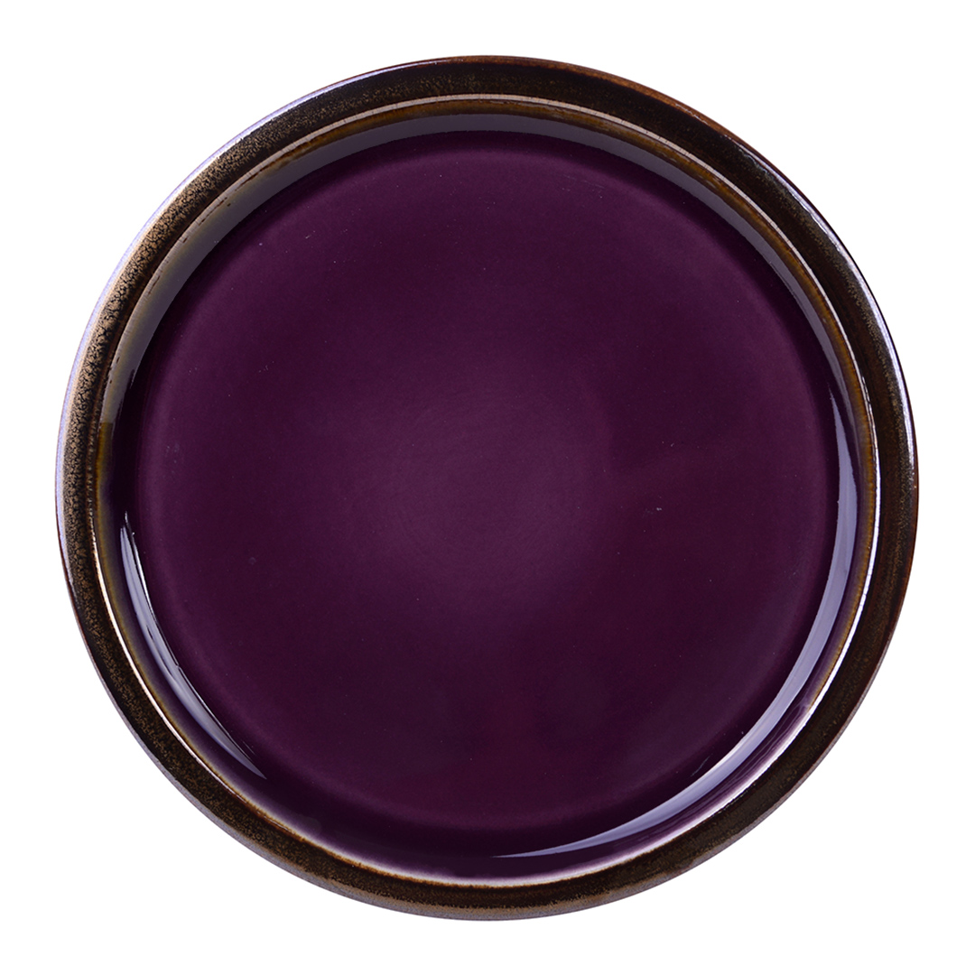 Imagem ilustrativa para Prato raso em cerâmica Ø27,5cm cor roxa