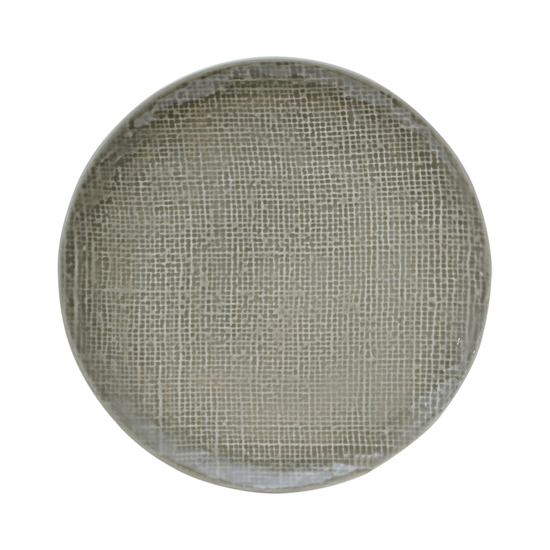 Fotografia para o produto Prato raso Tissú em cerâmica Ø27,5cm cor taupe