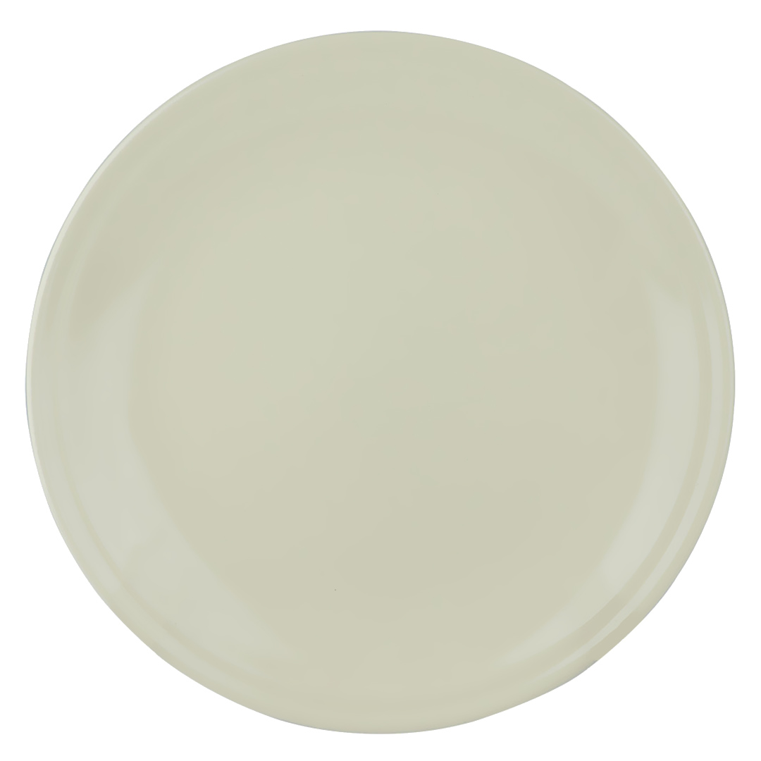 Imagem ilustrativa para Prato raso em cerâmica Ø27cm cor creme brilhante