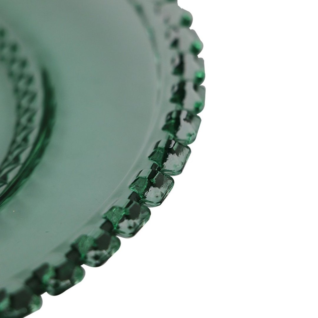 Fotografia para o produto Prato raso em cristal Ø27cm cor verde