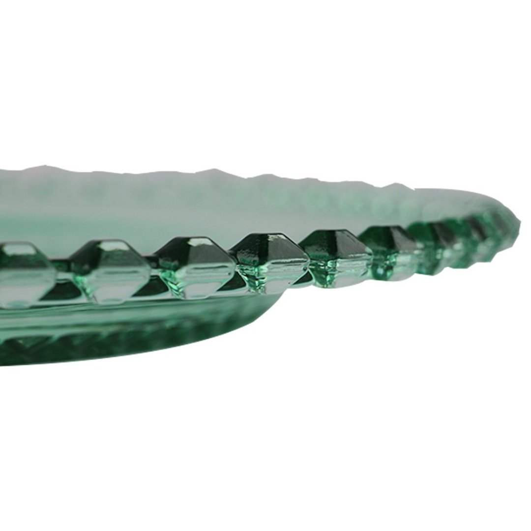 Fotografia para o produto Prato raso em cristal Ø27cm cor verde