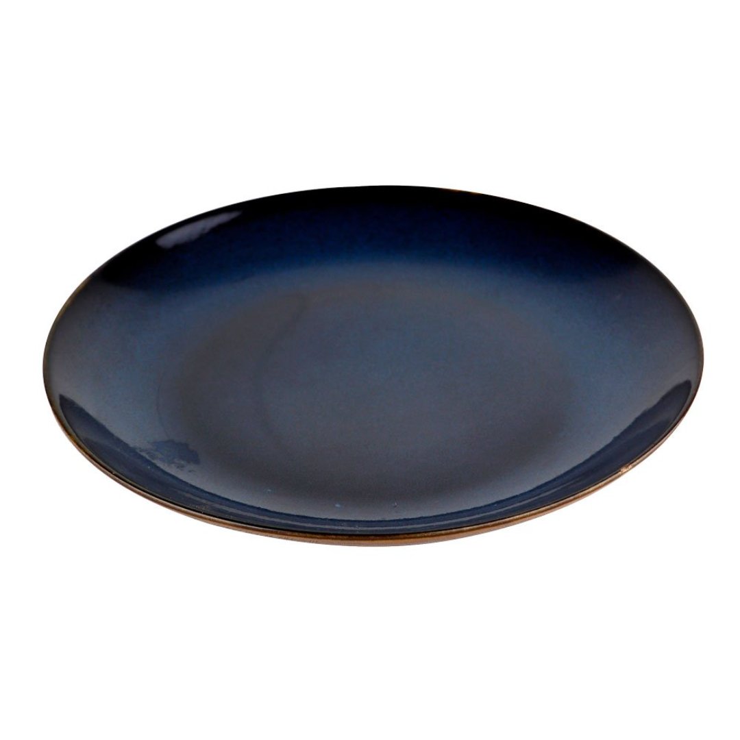 Fotografia para o produto Prato raso Noir em ceramica D27cm cor azul