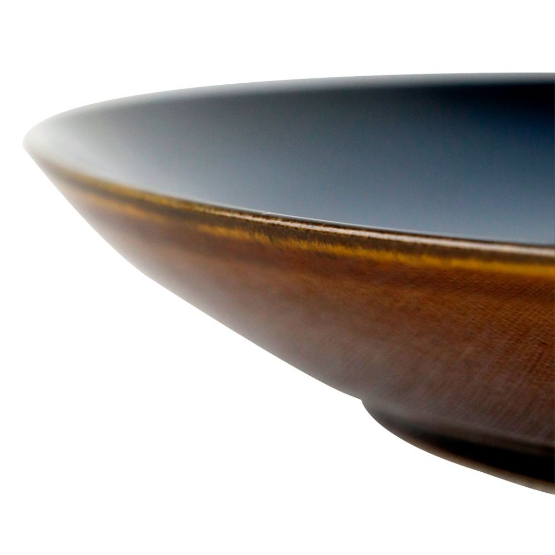 Fotografia para o produto Prato raso Noir em ceramica D27cm cor azul