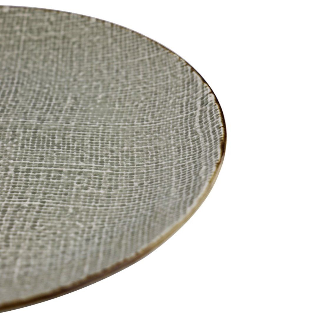 Fotografia para o produto Prato raso Tissú em cerâmica Ø27,5cm cor taupe