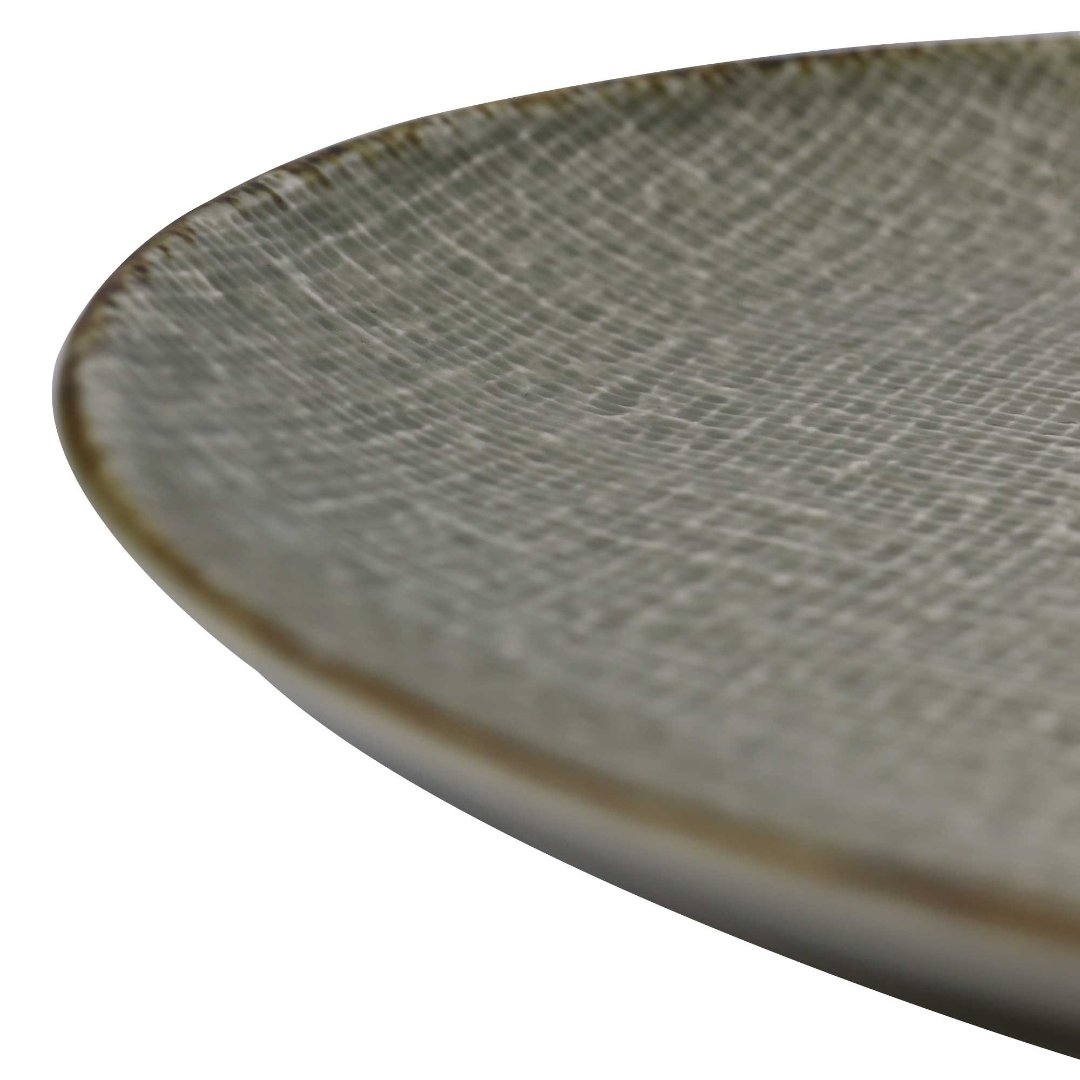 Fotografia para o produto Prato raso Tissú em cerâmica Ø27,5cm cor taupe