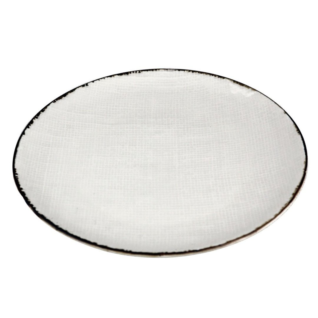 Fotografia para o produto Prato Tissu para sobremesa em cerâmica Ø22cm cor off white