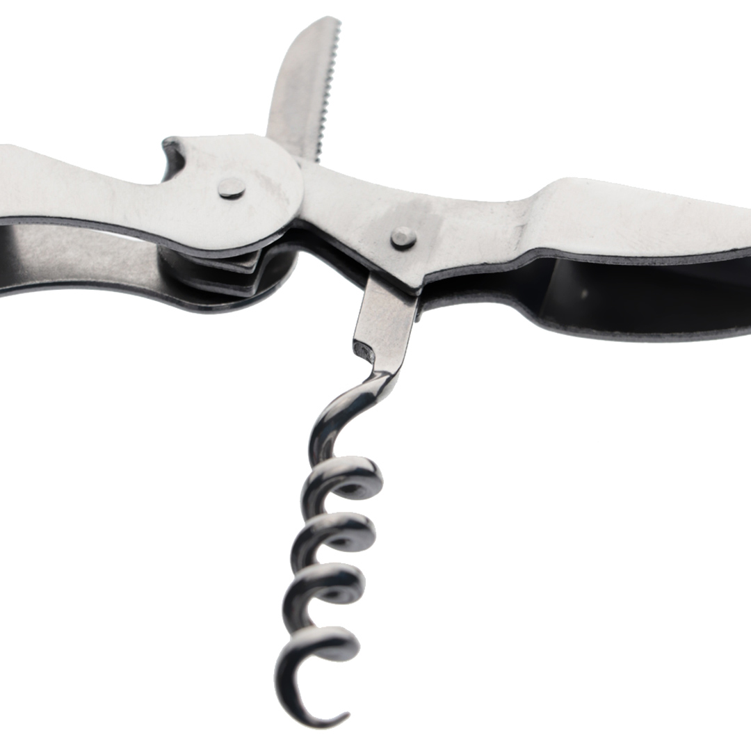 Fotografia para o produto Saca-rolhas em aço inox 2 estágios L2xP1,5xA12cm