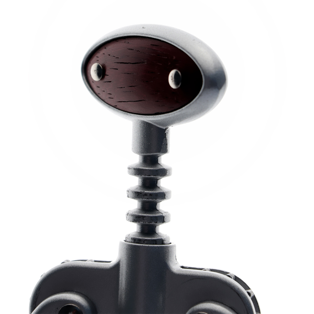 Fotografia para o produto Saca-rolhas em aço inox e mandeira L7xP4xA18cm