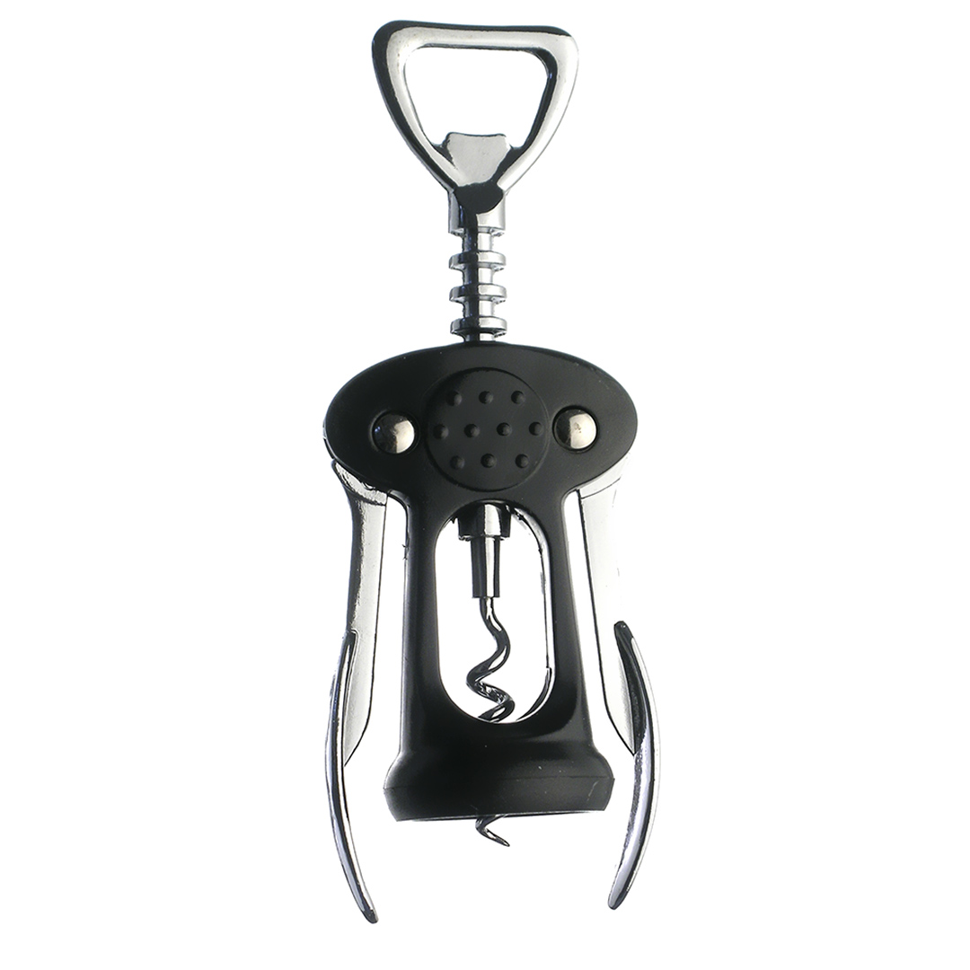 Imagem ilustrativa para Saca-rolhas em zamac e plástico L6xP4xA17cm cor preta