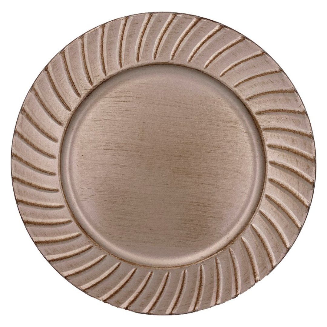 Fotografia para o produto Sousplat em plastico D33cm cor champagne