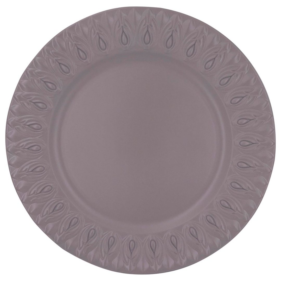 Imagem ilustrativa para Sousplat em plástico Ø33cm cor taupe