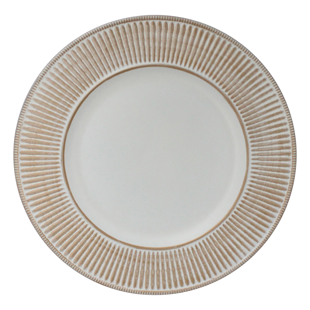 Imagem ilustrativa para Sousplat canelado em plástico Ø33cm cor branca