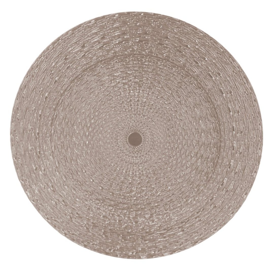 Imagem ilustrativa para Sousplat em plástico modelo rattan Ø33cm cor taupe