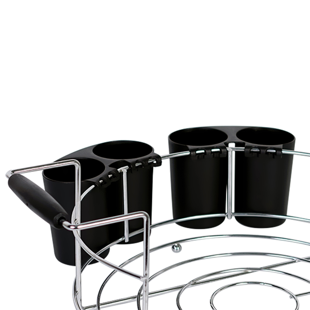 Fotografia para o produto Suporte para pratos e talheres em aço cromado e plástico L43xP32xA15,5cm