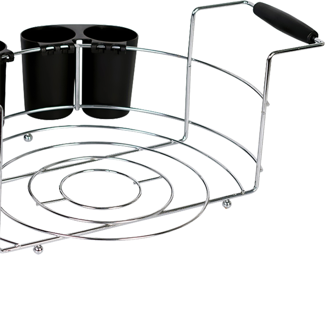 Fotografia para o produto Suporte para pratos e talheres em aço cromado e plástico L43xP32xA15,5cm