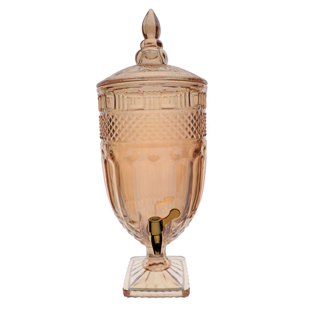 Imagem ilustrativa para Suqueira em cristal ecológico com pé 4,5L cor âmbar